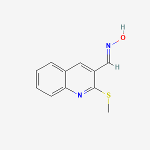 molecular formula C11H10N2OS B2740196 2-(Methylsulfanyl)-3-quinolinecarbaldehyde oxime CAS No. 551920-90-2