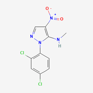molecular formula C10H8Cl2N4O2 B2740197 1-(2,4-dichlorophenyl)-N-methyl-4-nitro-1H-pyrazol-5-amine CAS No. 318238-13-0