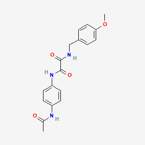 molecular formula C18H19N3O4 B2740204 N1-(4-acetamidophenyl)-N2-(4-methoxybenzyl)oxalamide CAS No. 838901-61-4