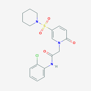 molecular formula C18H20ClN3O4S B2740206 N-(2-chlorophenyl)-2-[2-oxo-5-(piperidin-1-ylsulfonyl)pyridin-1(2H)-yl]acetamide CAS No. 1251609-20-7