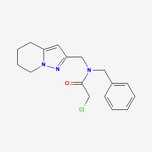 molecular formula C17H20ClN3O B2740207 N-Benzyl-2-chloro-N-(4,5,6,7-tetrahydropyrazolo[1,5-a]pyridin-2-ylmethyl)acetamide CAS No. 2411226-55-4