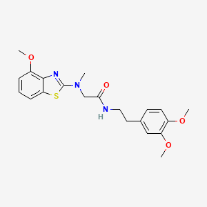 N-(3,4-dimethoxyphenethyl)-2-((4-methoxybenzo[d]thiazol-2-yl)(methyl)amino)acetamide