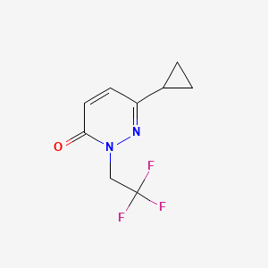 molecular formula C9H9F3N2O B2740220 6-Cyclopropyl-2-(2,2,2-trifluoroethyl)-2,3-dihydropyridazin-3-one CAS No. 2201616-56-8