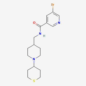 5-bromo-N-((1-(tetrahydro-2H-thiopyran-4-yl)piperidin-4-yl)methyl)nicotinamide