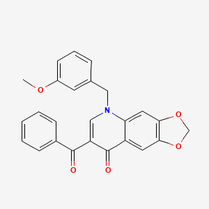 7-benzoyl-5-[(3-methoxyphenyl)methyl]-2H,5H,8H-[1,3]dioxolo[4,5-g]quinolin-8-one