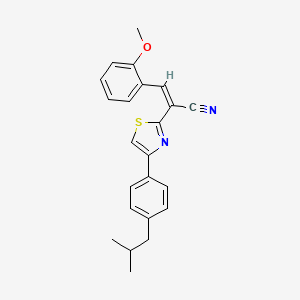 (Z)-2-(4-(4-isobutylphenyl)thiazol-2-yl)-3-(2-methoxyphenyl)acrylonitrile