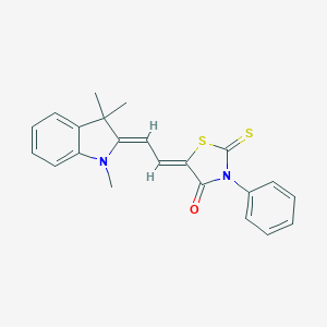 molecular formula C22H20N2OS2 B274024 3-phenyl-2-thioxo-5-[2-(1,3,3-trimethyl-1,3-dihydro-2H-indol-2-ylidene)ethylidene]-1,3-thiazolidin-4-one 