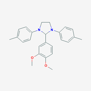 molecular formula C25H28N2O2 B274025 2-(3,4-Dimethoxyphenyl)-1,3-bis(4-methylphenyl)imidazolidine 