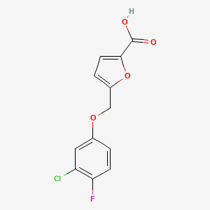 5-[(3-Chloro-4-fluorophenoxy)methyl]furan-2-carboxylic acid