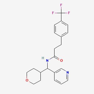 N-(pyridin-3-yl(tetrahydro-2H-pyran-4-yl)methyl)-3-(4-(trifluoromethyl)phenyl)propanamide
