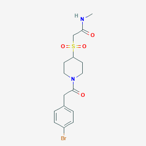 2-((1-(2-(4-bromophenyl)acetyl)piperidin-4-yl)sulfonyl)-N-methylacetamide