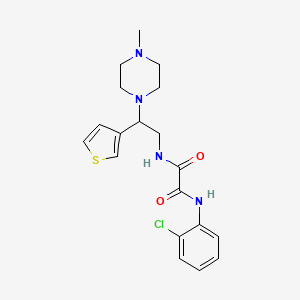 molecular formula C19H23ClN4O2S B2740263 N1-(2-chlorophenyl)-N2-(2-(4-methylpiperazin-1-yl)-2-(thiophen-3-yl)ethyl)oxalamide CAS No. 946302-96-1