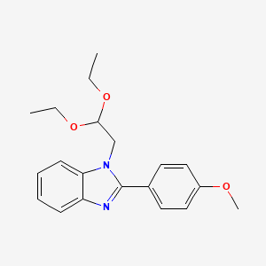 molecular formula C20H24N2O3 B2740270 1-(2,2-二乙氧基乙基)-2-(4-甲氧基苯基)苯并咪唑-5-胺 CAS No. 433702-98-8