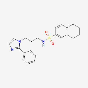 N-(3-(2-phenyl-1H-imidazol-1-yl)propyl)-5,6,7,8-tetrahydronaphthalene-2-sulfonamide