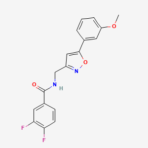 3,4-difluoro-N-((5-(3-methoxyphenyl)isoxazol-3-yl)methyl)benzamide