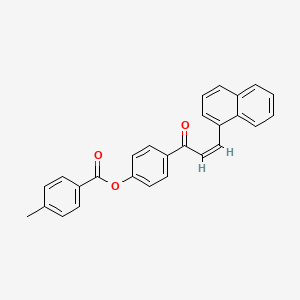 4-[(2Z)-3-(naphthalen-1-yl)prop-2-enoyl]phenyl 4-methylbenzoate