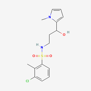 3-chloro-N-(3-hydroxy-3-(1-methyl-1H-pyrrol-2-yl)propyl)-2-methylbenzenesulfonamide