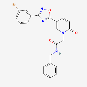 N-benzyl-2-(5-(3-(3-bromophenyl)-1,2,4-oxadiazol-5-yl)-2-oxopyridin-1(2H)-yl)acetamide