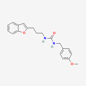 molecular formula C20H22N2O3 B2740288 1-(3-(Benzofuran-2-yl)propyl)-3-(4-methoxybenzyl)urea CAS No. 2034298-31-0