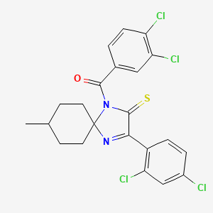 1-(3,4-Dichlorobenzoyl)-3-(2,4-dichlorophenyl)-8-methyl-1,4-diazaspiro[4.5]dec-3-ene-2-thione