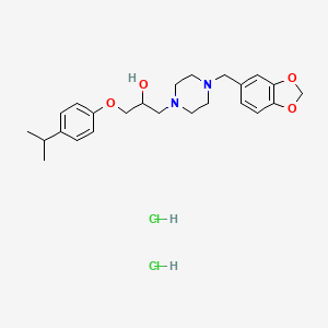 1-(4-(Benzo[d][1,3]dioxol-5-ylmethyl)piperazin-1-yl)-3-(4-isopropylphenoxy)propan-2-ol dihydrochloride