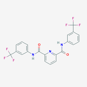 molecular formula C21H13F6N3O2 B274031 Pyridine-2,6-dicarboxamide, N,N'-bis(3-trifluoromethylphenyl)- 