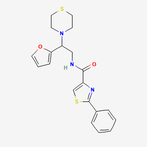 N-(2-(furan-2-yl)-2-thiomorpholinoethyl)-2-phenylthiazole-4-carboxamide