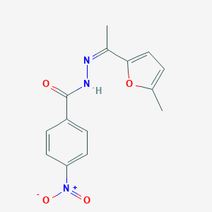 molecular formula C14H13N3O4 B274032 4-nitro-N'-[1-(5-methyl-2-furyl)ethylidene]benzohydrazide 