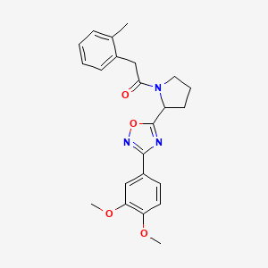3-(3,4-Dimethoxyphenyl)-5-{1-[(2-methylphenyl)acetyl]pyrrolidin-2-yl}-1,2,4-oxadiazole