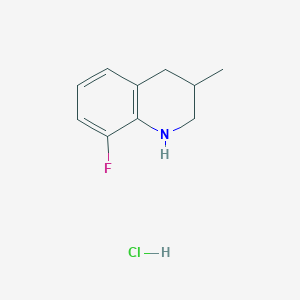 molecular formula C10H13ClFN B2740334 8-Fluoro-3-methyl-1,2,3,4-tetrahydroquinoline hydrochloride CAS No. 2089256-06-2