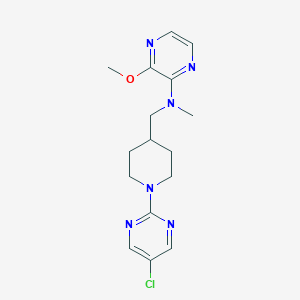 molecular formula C16H21ClN6O B2740337 N-[[1-(5-Chloropyrimidin-2-yl)piperidin-4-yl]methyl]-3-methoxy-N-methylpyrazin-2-amine CAS No. 2380143-12-2
