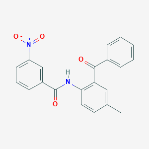 molecular formula C21H16N2O4 B274034 N-(2-benzoyl-4-methylphenyl)-3-nitrobenzamide 