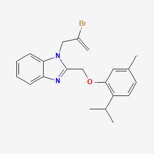 1-(2-Bromoprop-2-enyl)-2-[(5-methyl-2-propan-2-ylphenoxy)methyl]benzimidazole