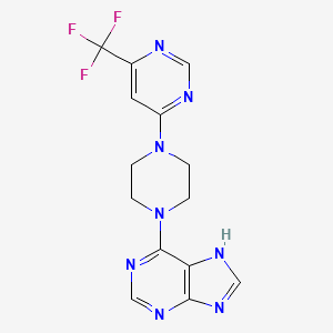 6-(4-(6-(trifluoromethyl)pyrimidin-4-yl)piperazin-1-yl)-9H-purine