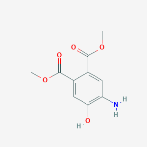 molecular formula C10H11NO5 B2740366 Dimethyl 4-amino-5-hydroxybenzene-1,2-dicarboxylate CAS No. 2241144-65-8