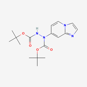 Di-tert-butyl 1-(imidazo[1,2-a]pyridin-7-yl)hydrazine-1,2-dicarboxylate