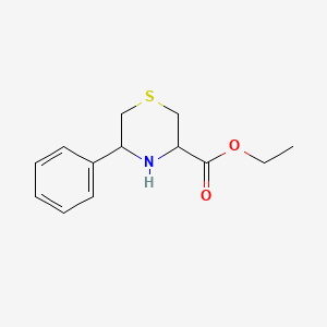molecular formula C13H17NO2S B2740380 Ethyl 5-phenylthiomorpholine-3-carboxylate CAS No. 2248259-81-4