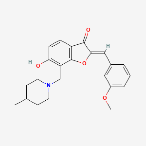 6-Hydroxy-2-[(3-methoxyphenyl)methylene]-7-[(4-methylpiperidyl)methyl]benzo[b] furan-3-one