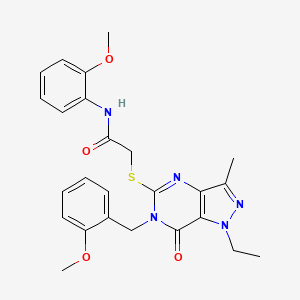 2-((1-ethyl-6-(2-methoxybenzyl)-3-methyl-7-oxo-6,7-dihydro-1H-pyrazolo[4,3-d]pyrimidin-5-yl)thio)-N-(2-methoxyphenyl)acetamide