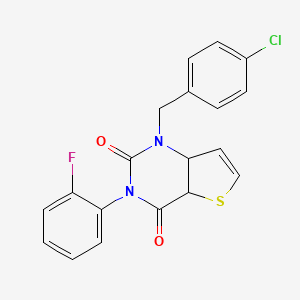 1-[(4-chlorophenyl)methyl]-3-(2-fluorophenyl)-1H,2H,3H,4H-thieno[3,2-d]pyrimidine-2,4-dione