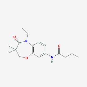 N-(5-ethyl-3,3-dimethyl-4-oxo-2,3,4,5-tetrahydrobenzo[b][1,4]oxazepin-8-yl)butyramide
