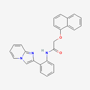 molecular formula C25H19N3O2 B2740412 N-(2-(imidazo[1,2-a]pyridin-2-yl)phenyl)-2-(naphthalen-1-yloxy)acetamide CAS No. 1798465-37-8