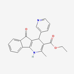 ethyl 2-methyl-5-oxo-4-(pyridin-3-yl)-4,5-dihydro-1H-indeno[1,2-b]pyridine-3-carboxylate