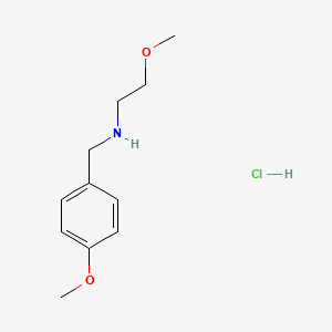 molecular formula C11H18ClNO2 B2740422 (4-Methoxybenzyl)(2-methoxyethyl)amine hydrochloride CAS No. 1052593-01-7
