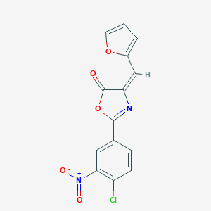 molecular formula C14H7ClN2O5 B274043 2-{4-chloro-3-nitrophenyl}-4-(2-furylmethylene)-1,3-oxazol-5(4H)-one 