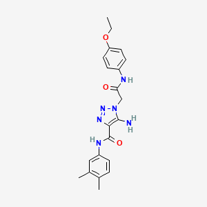 molecular formula C21H24N6O3 B2740435 5-amino-N-(3,4-dimethylphenyl)-1-{2-[(4-ethoxyphenyl)amino]-2-oxoethyl}-1H-1,2,3-triazole-4-carboxamide CAS No. 866016-32-2