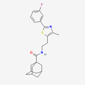N-{2-[2-(3-fluorophenyl)-4-methyl-1,3-thiazol-5-yl]ethyl}adamantane-1-carboxamide