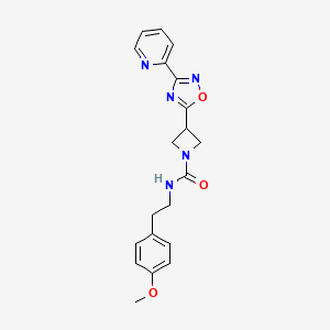 B2740445 N-(4-methoxyphenethyl)-3-(3-(pyridin-2-yl)-1,2,4-oxadiazol-5-yl)azetidine-1-carboxamide CAS No. 1251575-47-9