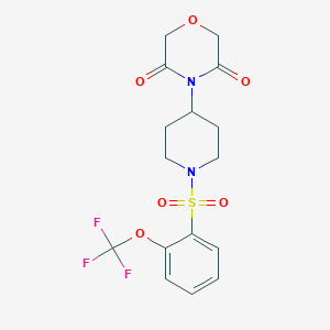 4-(1-((2-(Trifluoromethoxy)phenyl)sulfonyl)piperidin-4-yl)morpholine-3,5-dione