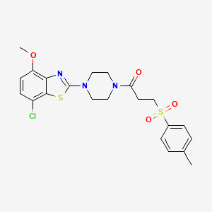 1-(4-(7-Chloro-4-methoxybenzo[d]thiazol-2-yl)piperazin-1-yl)-3-tosylpropan-1-one